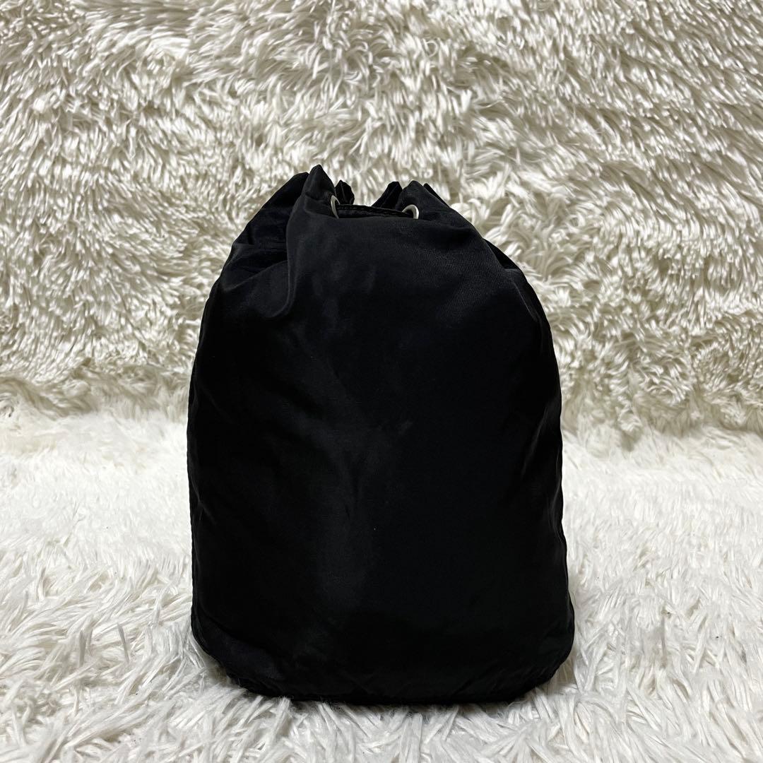 【美品】PRADA プラダ　ポーチ　巾着　ナイロン　レディース　ミニ　ブラック