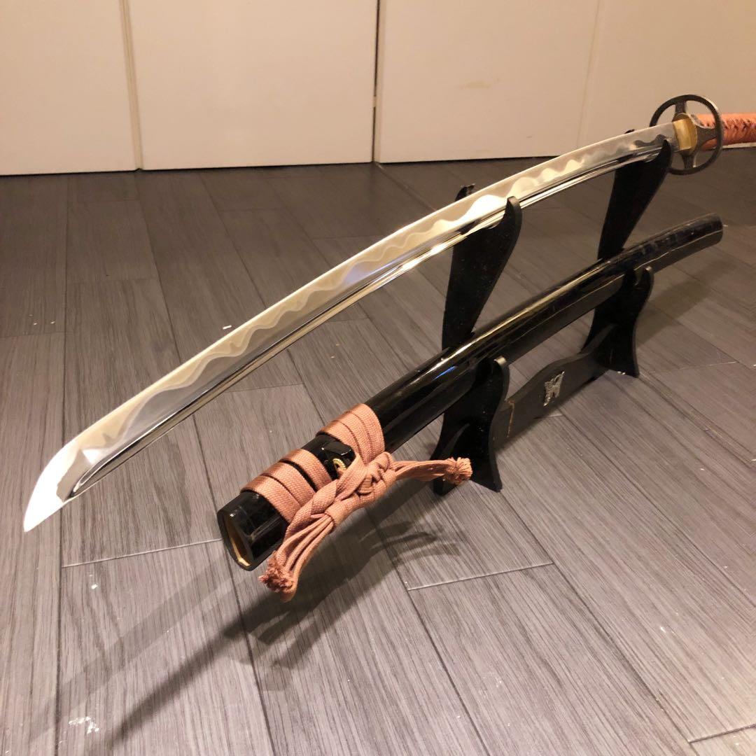 高級模造刀　高級居合刀　優波紋　亜合金刀身　名刀　居合刀　朱拵え