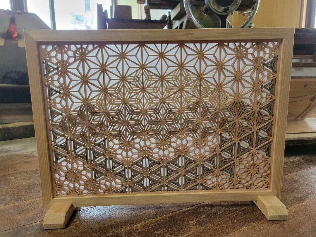 組子 組子細工 衝立 パーテーション 富士 - メルカリ