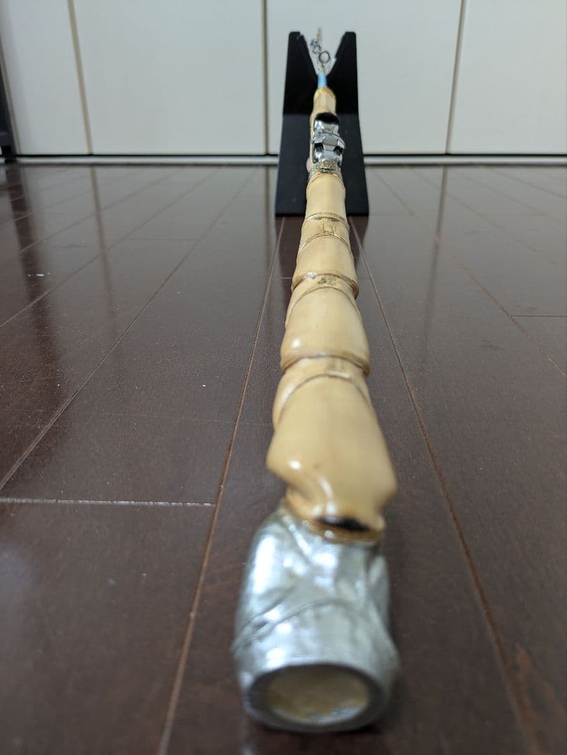 伊勢海老竿 和紙 スパイラル 穴釣り テトラ釣り 布袋竹 ハンドメイド