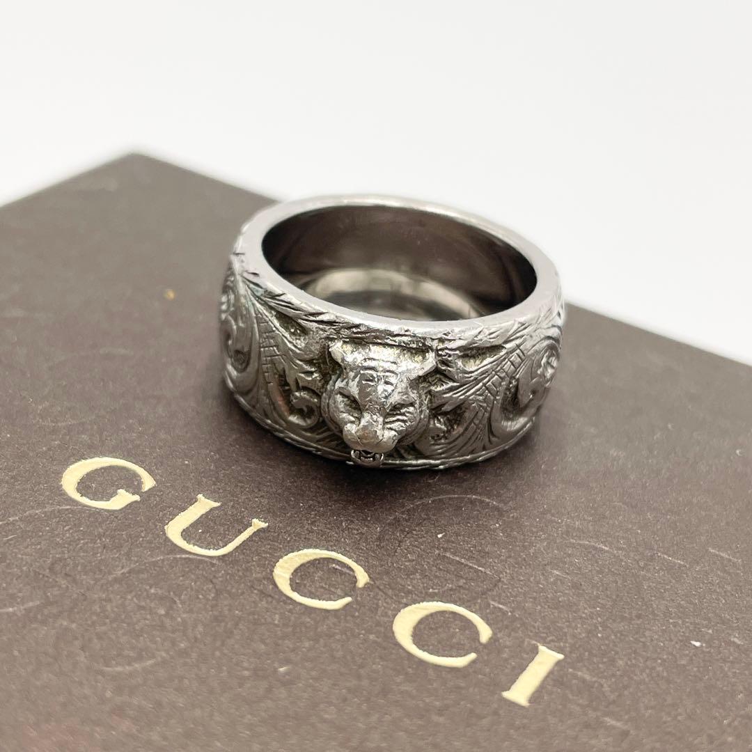 箱付き✨美品✨グッチ キャット ヘッド リング シルバー 925