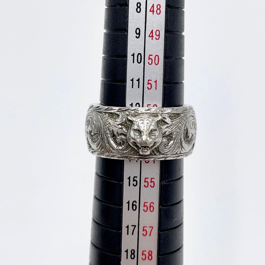 箱付き✨美品✨グッチ キャット ヘッド リング シルバー 925