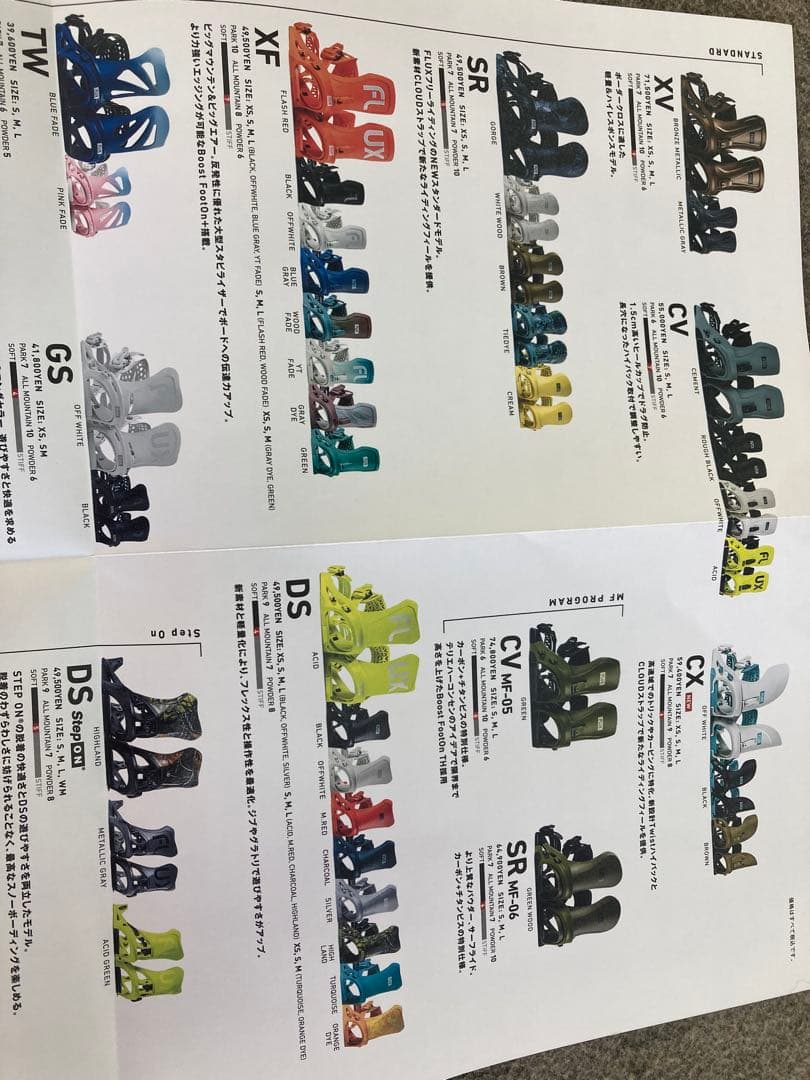 FLUX F26XFXD ビンディング XS グレー