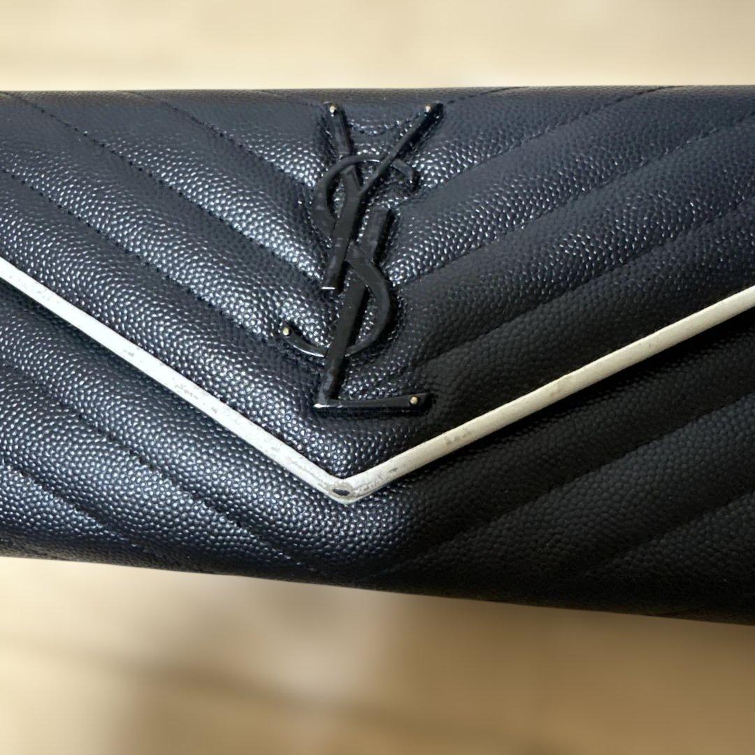 YSL イブサンローラン　ブラック 長財布