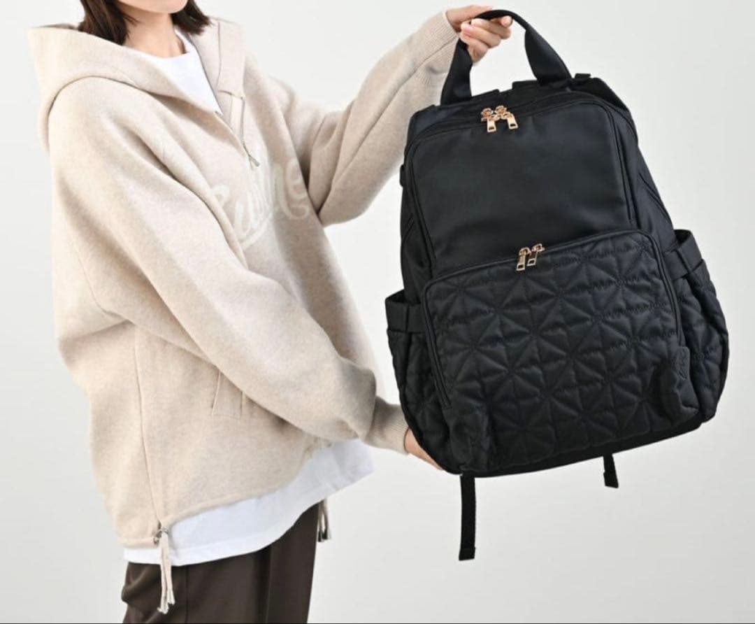 【新品未使用】しまむら　 MUMU 多機能リュック　マザーズリュック　ブラック