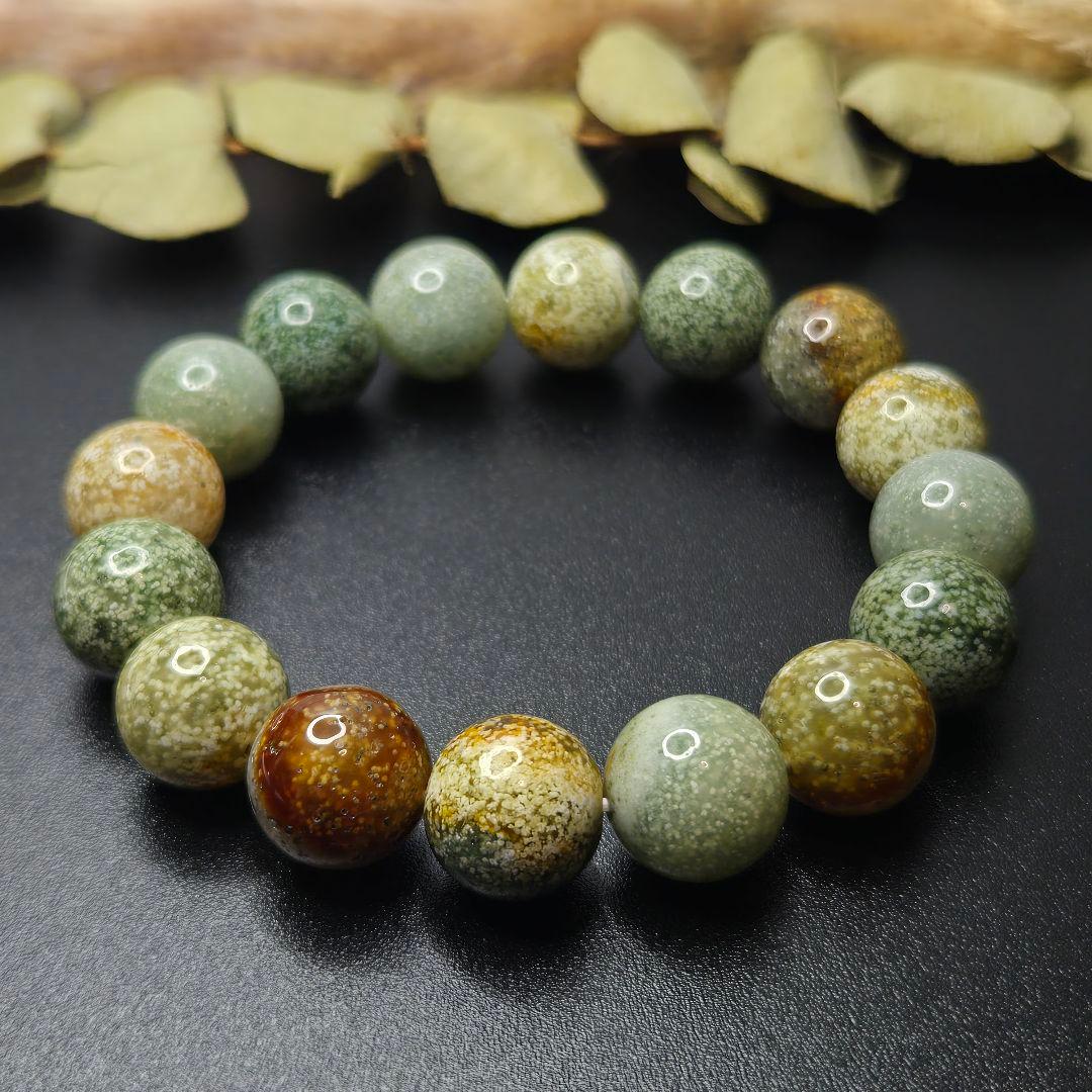 【天然瑪瑙/最強品質】星空瑪瑙＊約12.5mm＊　天然石ブレスレット