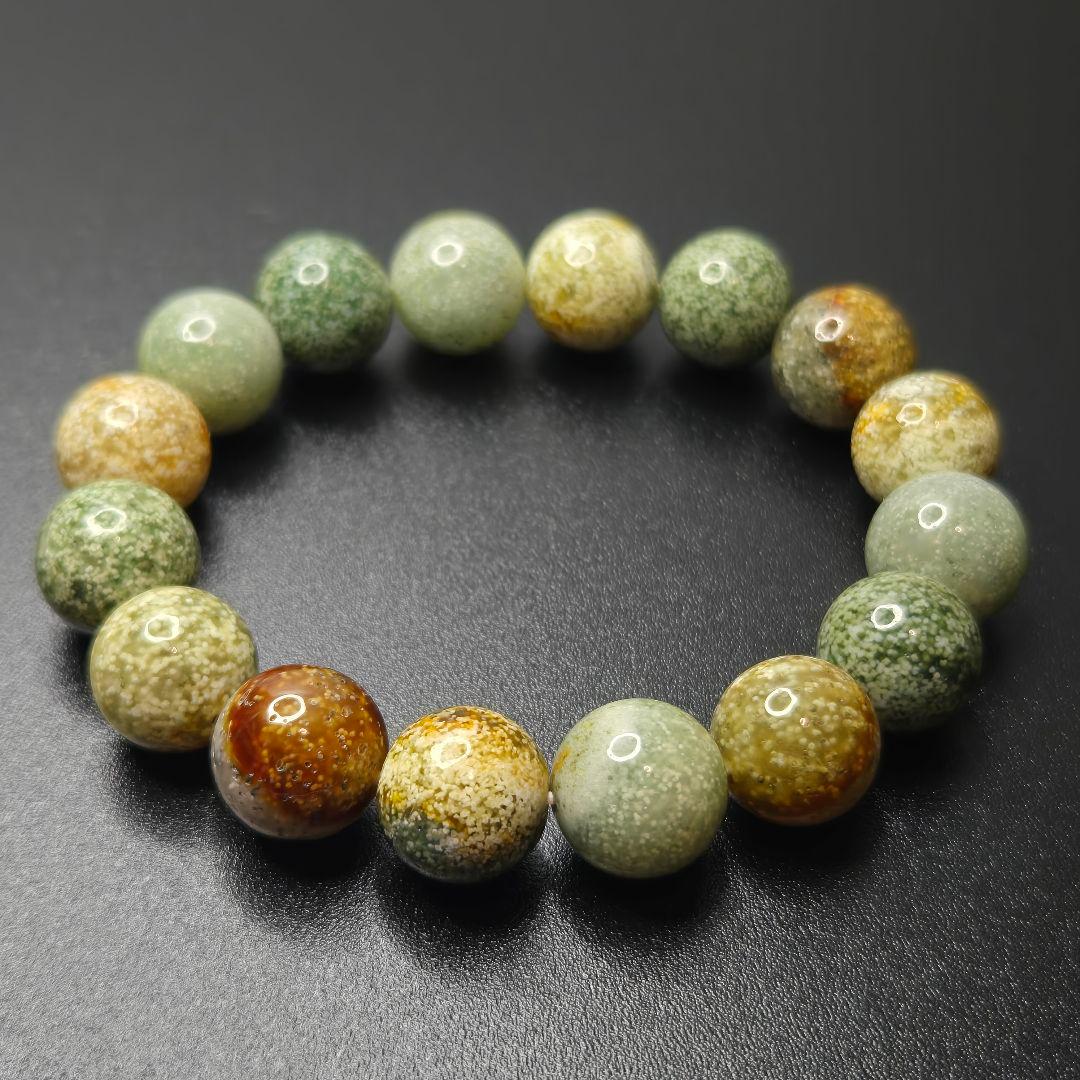 【天然瑪瑙/最強品質】星空瑪瑙＊約12.5mm＊　天然石ブレスレット