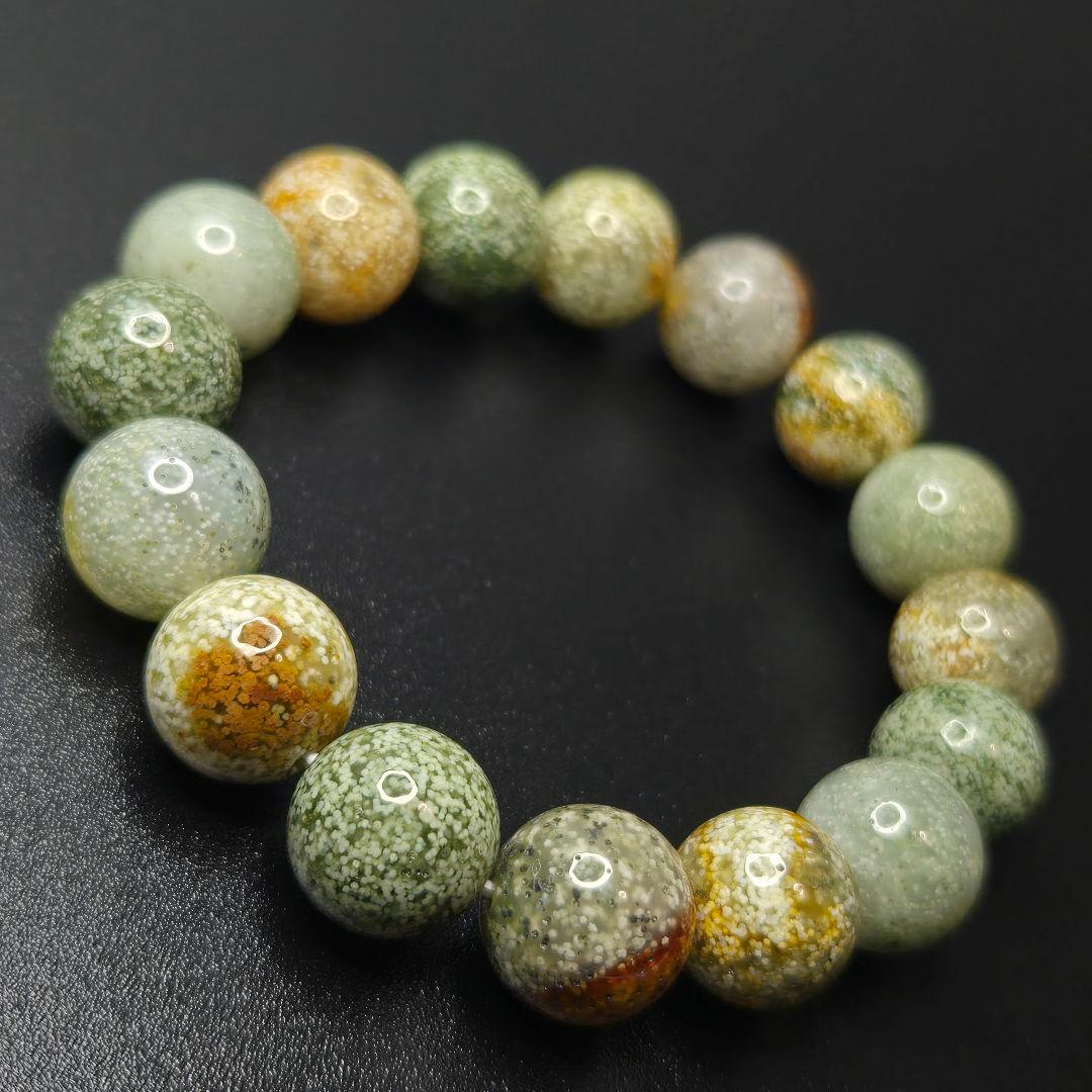 【天然瑪瑙/最強品質】星空瑪瑙＊約12.5mm＊　天然石ブレスレット