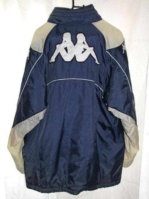01-02 ASローマ ベンチコート 中綿 Kappa ロゴ刺繍☆程度良好 - メルカリ