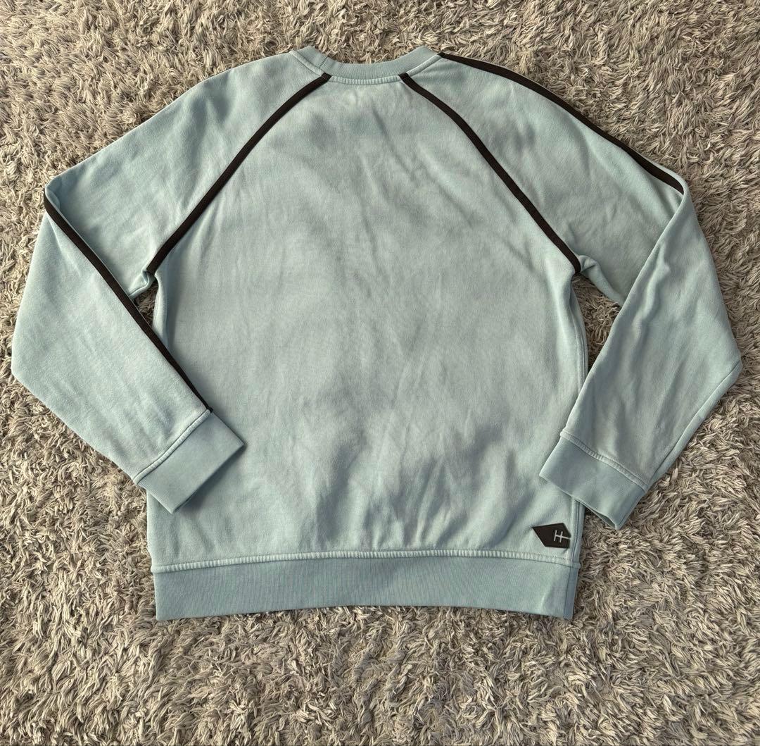 【美品】エルメス スウェット トレーナー カットソー L レザーロゴ