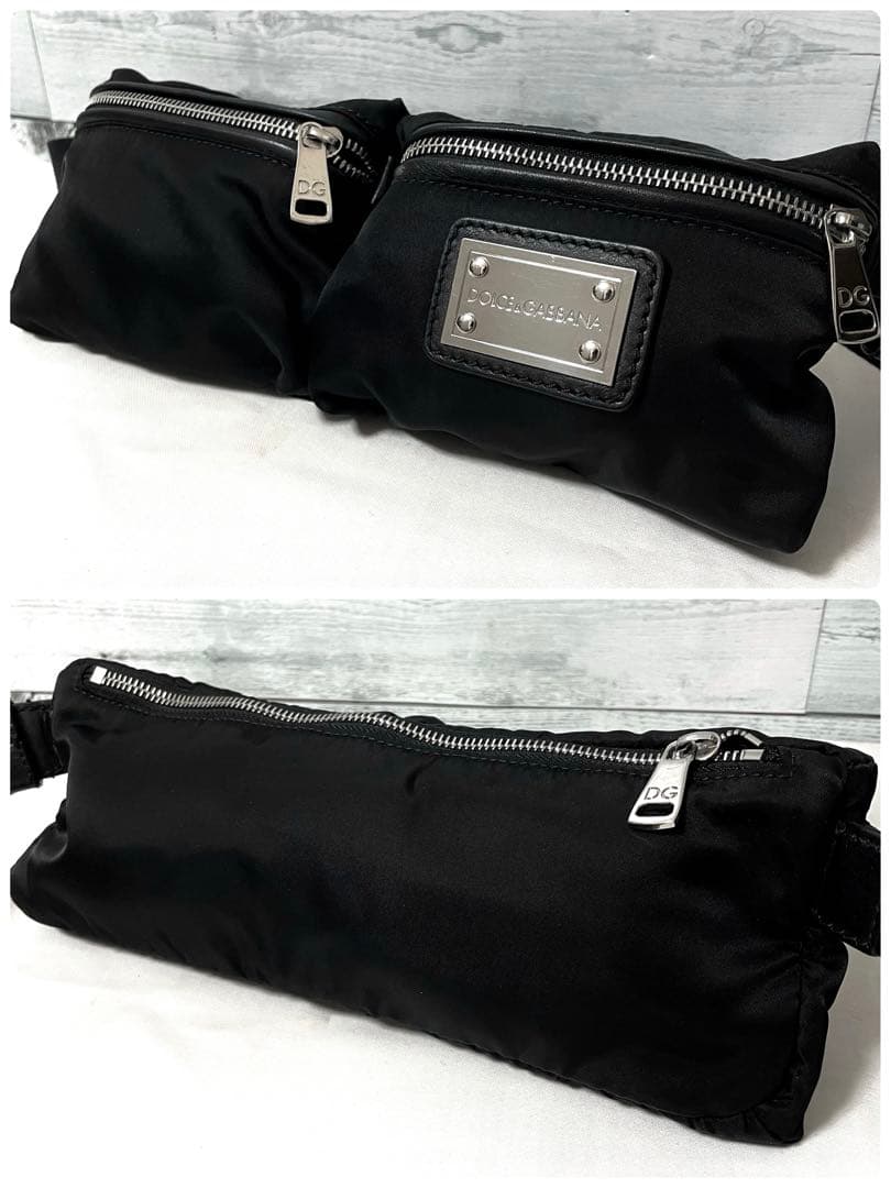 【美品】DOLCE&GABBANA ウエストポーチ ボディバッグ ナイロン