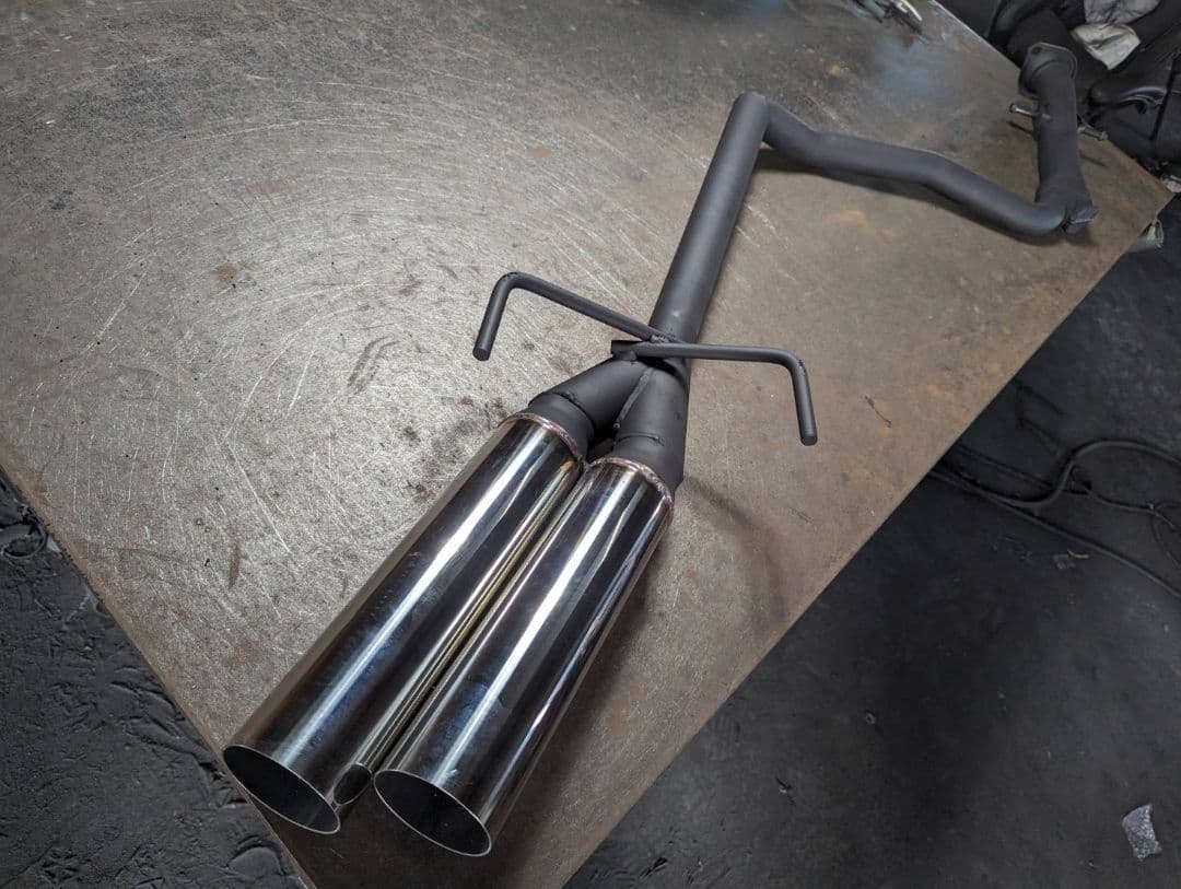 130系マークXワンオフストレートマフラー！リアピース左出し！ - メルカリ