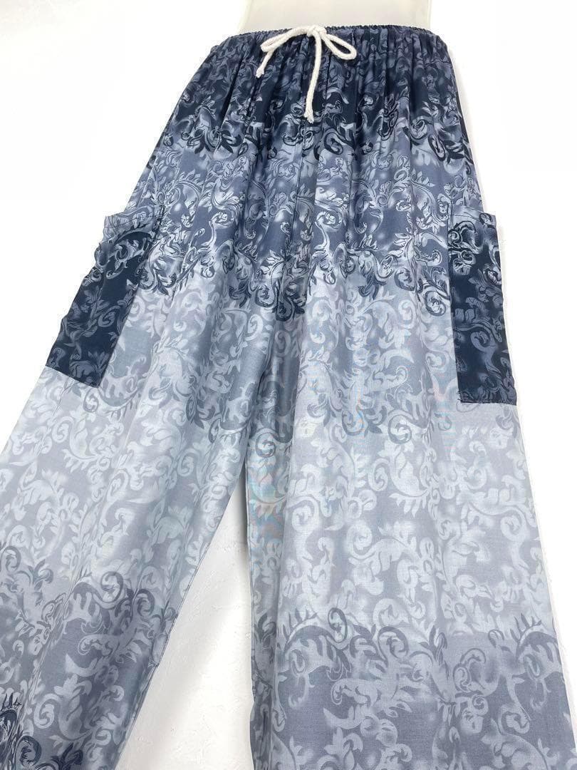 アラジンパンツ　タイパンツ【ゴム紐】4120ブラック　D291-9