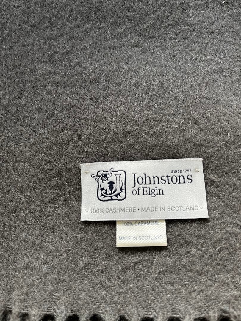 美品 Johnstons of Elgin カシミヤ100ストール 190×70