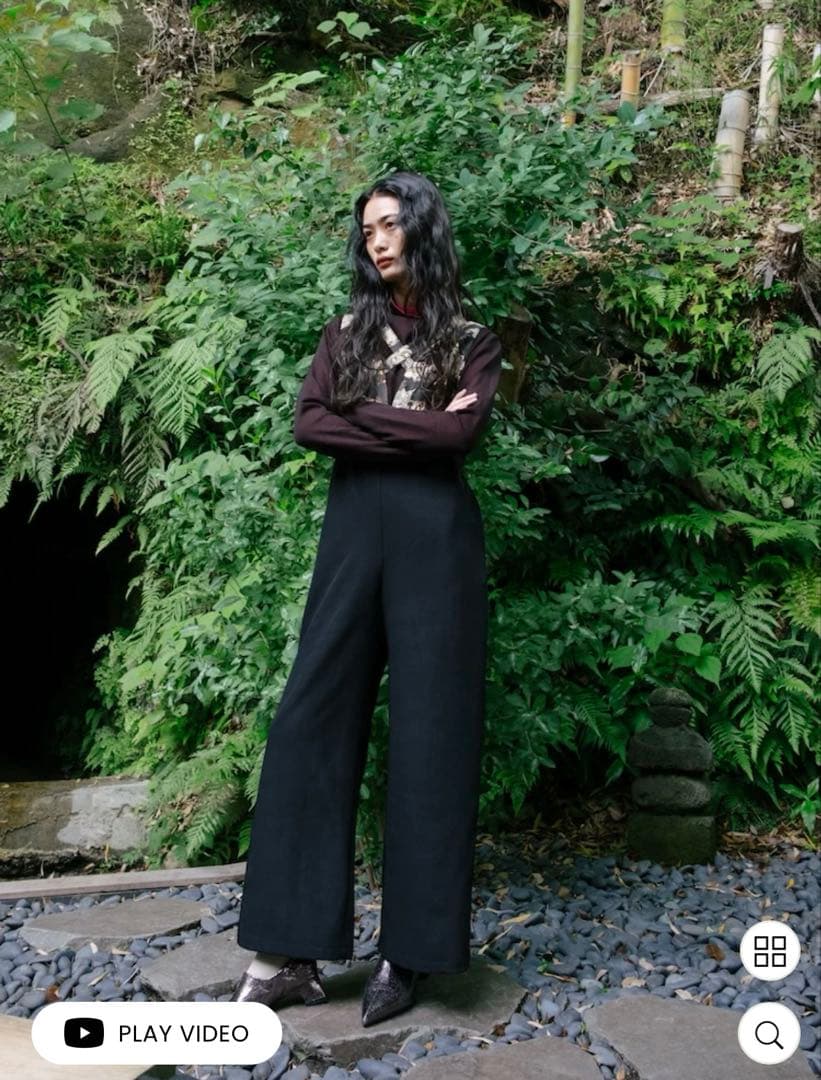 サロペット・オーバーオール・オールインワン Cross Neck Jacquard Jumpsuits