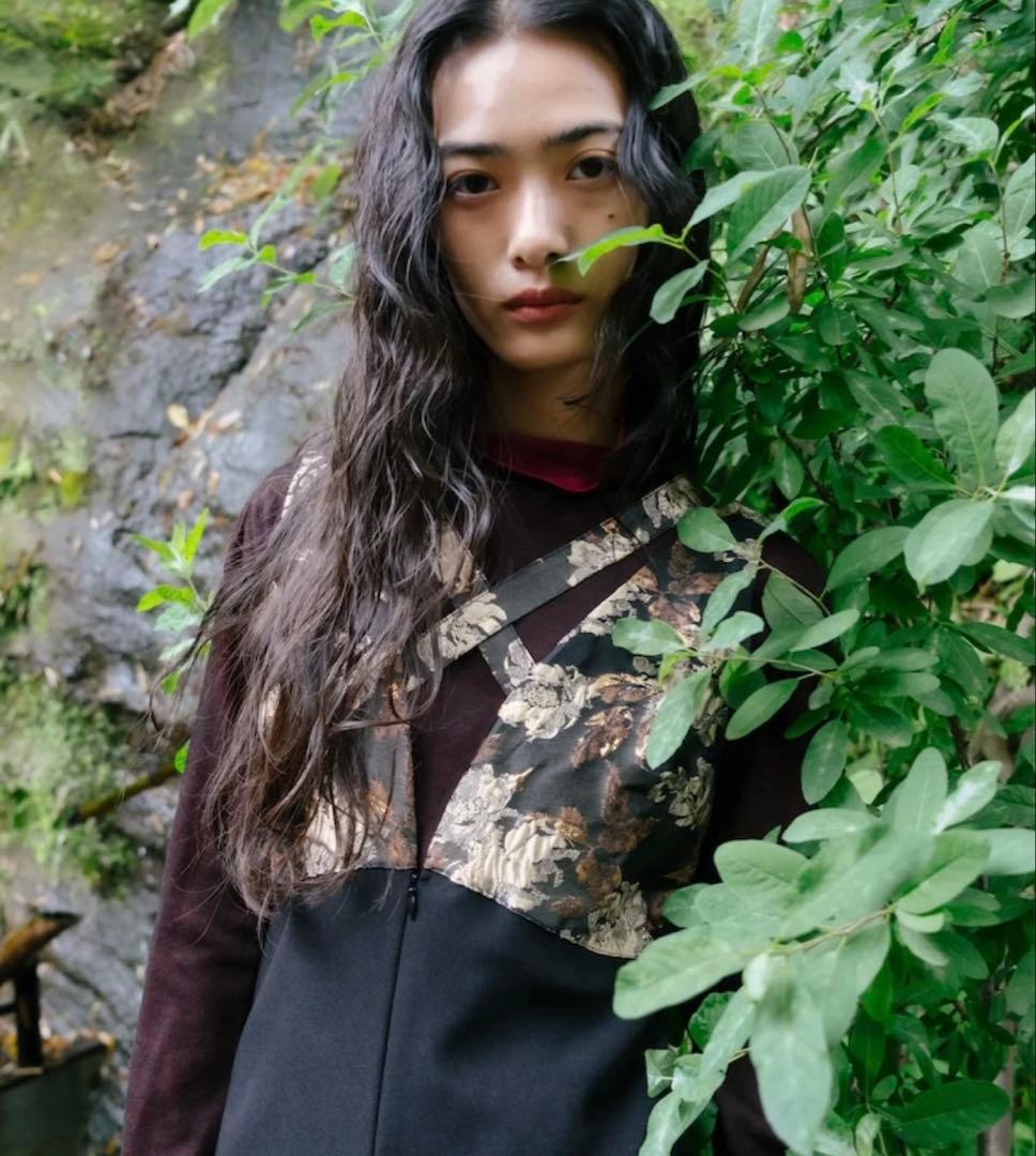 サロペット・オーバーオール・オールインワン Cross Neck Jacquard Jumpsuits