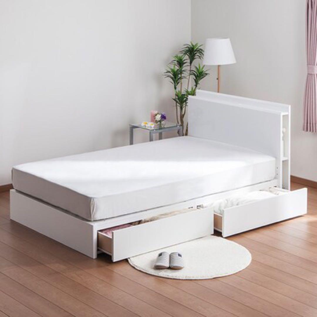 最終値下げ】ニトリ シングルベッドフレーム(カイト3 浅型/WH