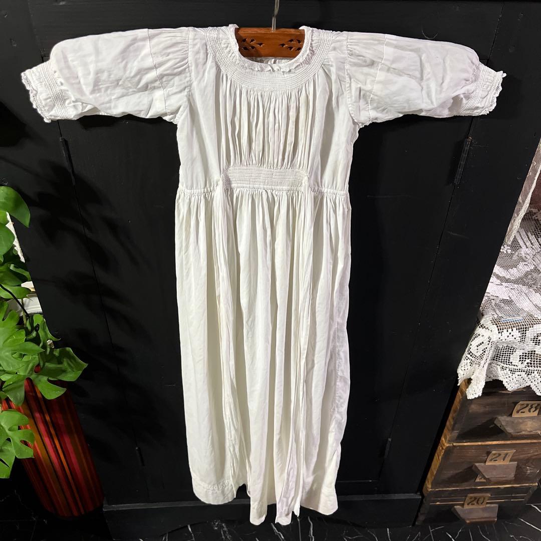 アンティーク　ベビードレス　フランス