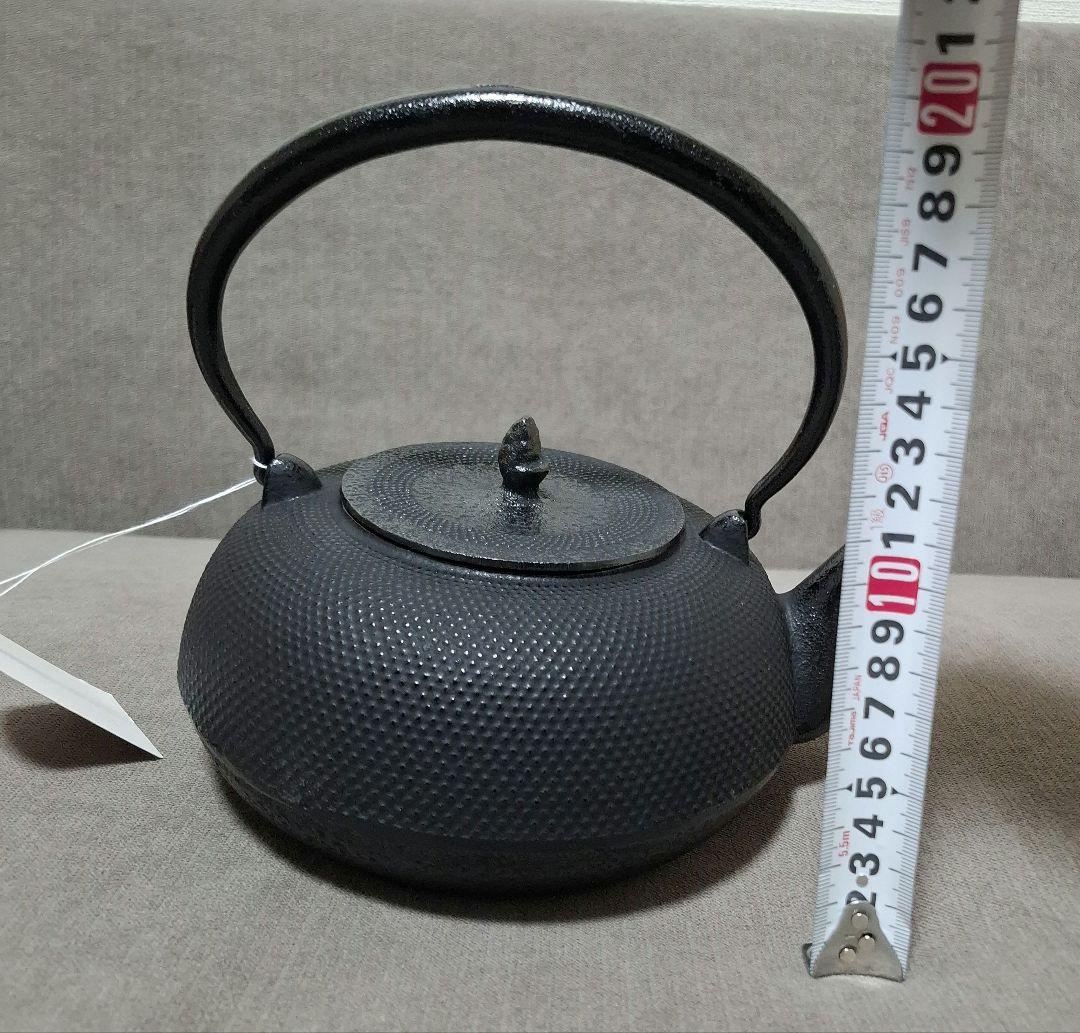 【未使用】南部鉄瓶 南部鉄器 1.7ℓ 運南堂 鍋元 平丸あられ