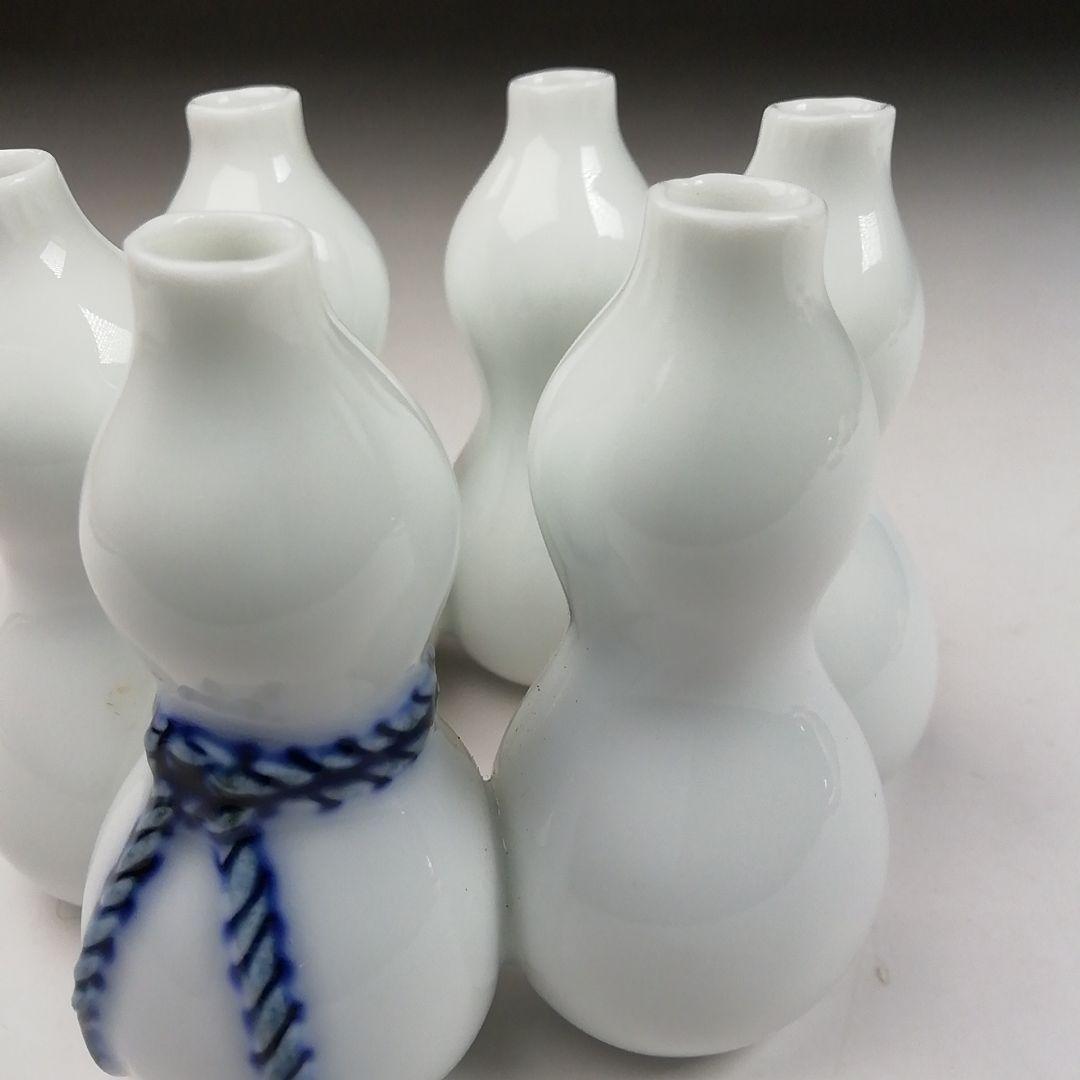 Ｔ７９６　蓋置　『平戸白磁　六瓢』『横石喜助 造』　共箱　茶道具