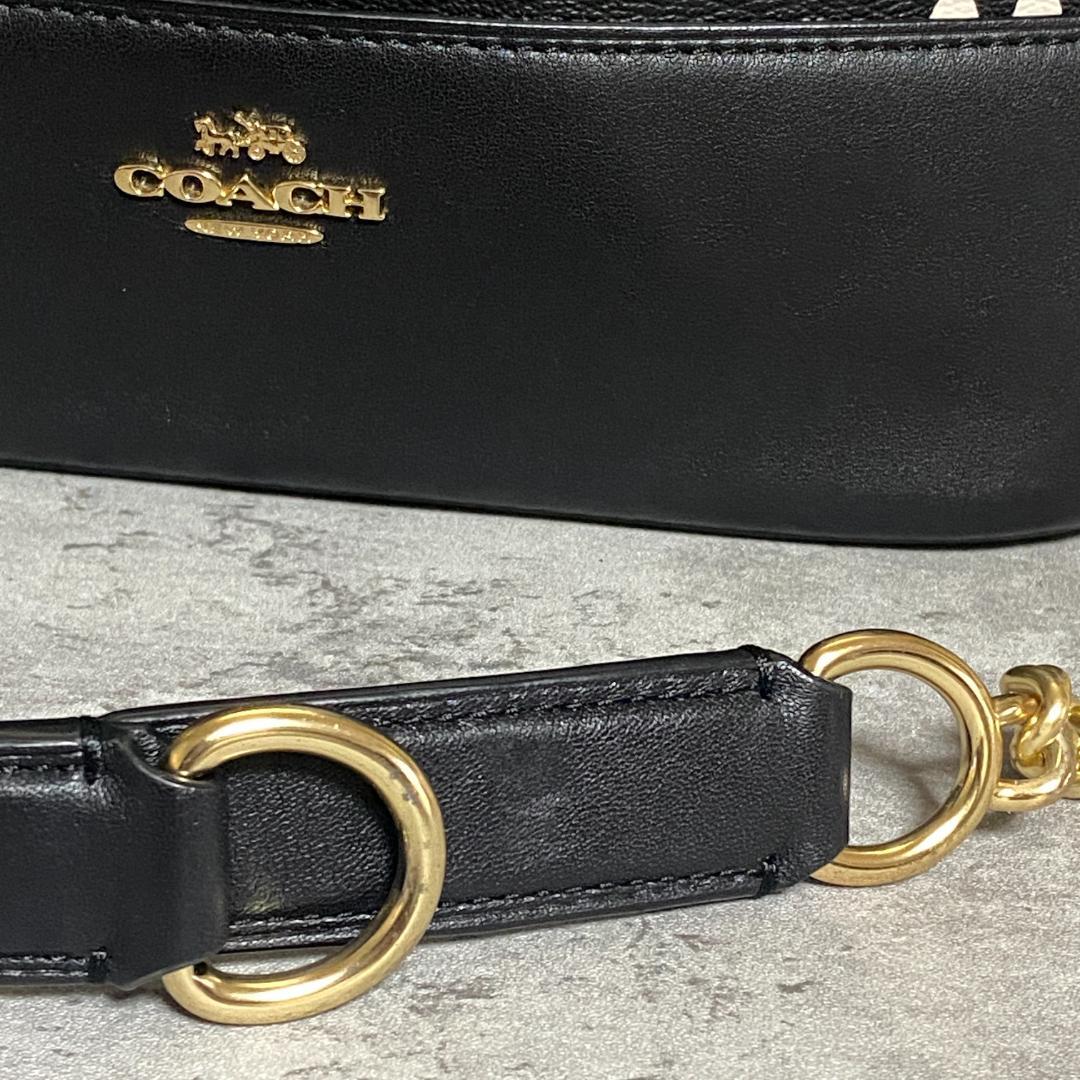 COACH コーチ ×DISNEY 白雪姫 総柄 ウエストバッグ F72818 ブラック