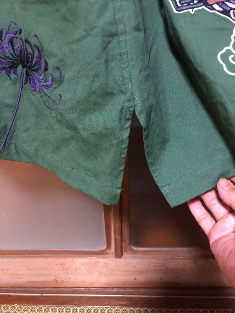 SUMINEKO　墨猫　流儀圧搾　オリーブ　お猫様総刺繍モッズコート 今季新品