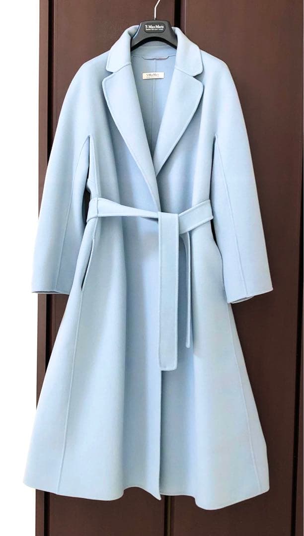 極美品‼️【マックスマーラ】希少44サイズ ライトブルークチート