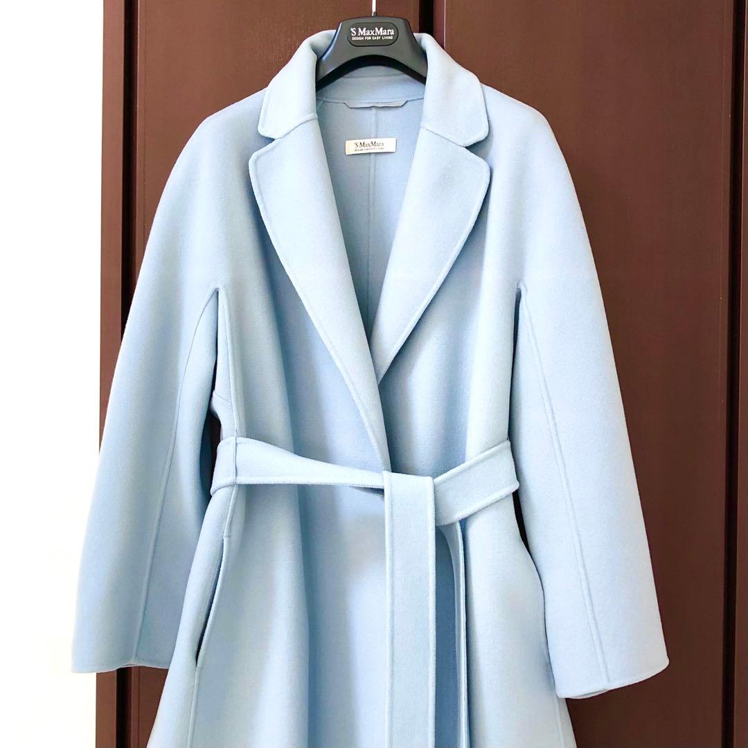 極美品‼️【マックスマーラ】希少44サイズ ライトブルークチート