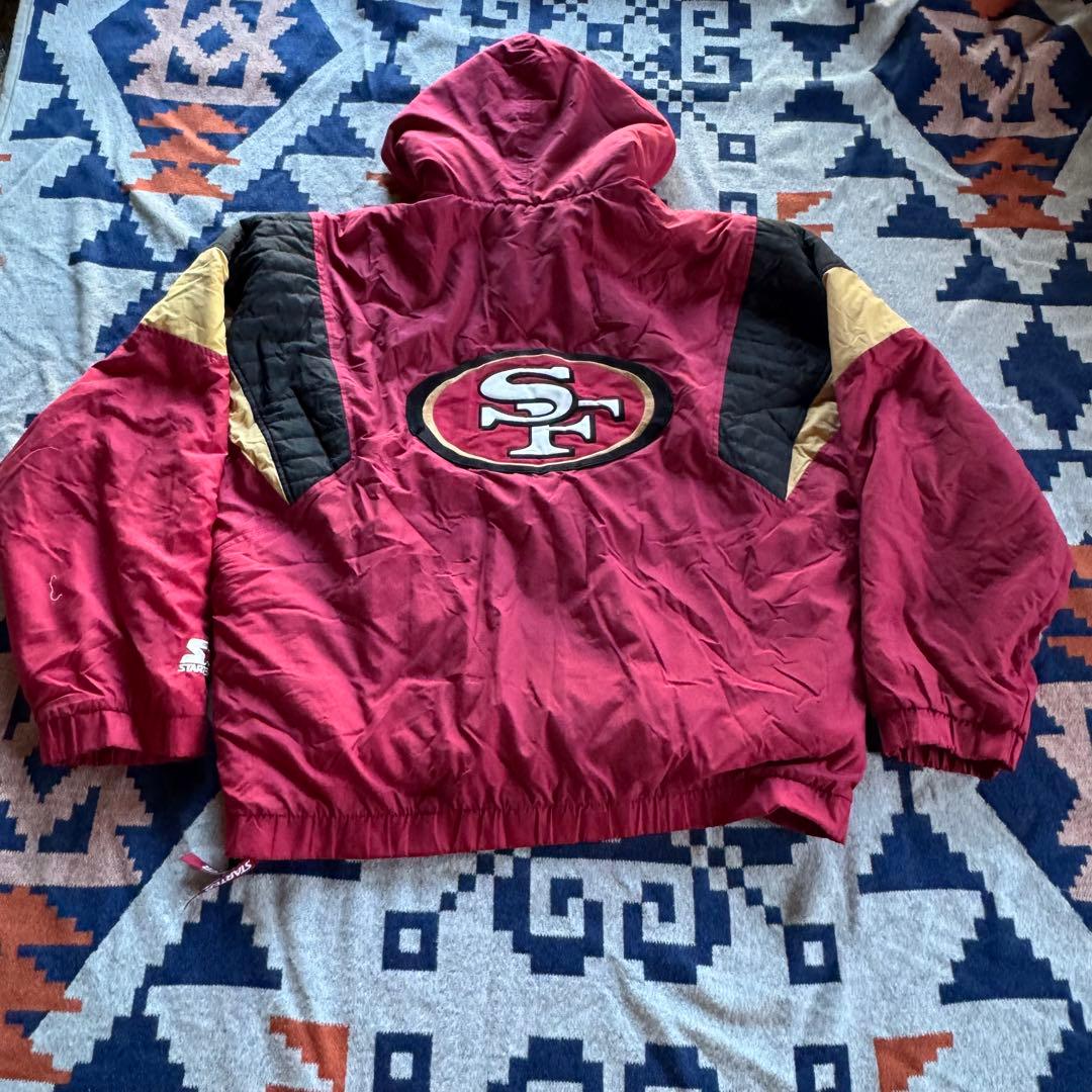 【2万超】STARTER×NFL 49ers 刺繍アノラックブルゾン