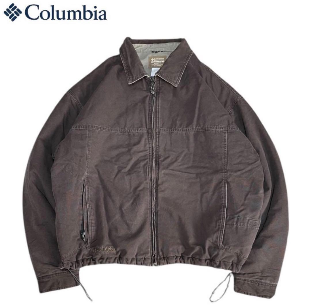 Columbia00sコットンワークジャケット中綿入り フェードブラウン雰囲気