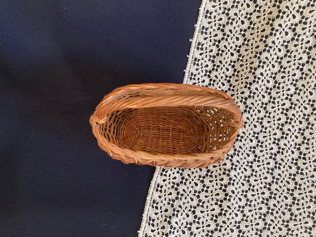 フランスアンティーク ミニチュア ドール用パニエ・かご・バスケット