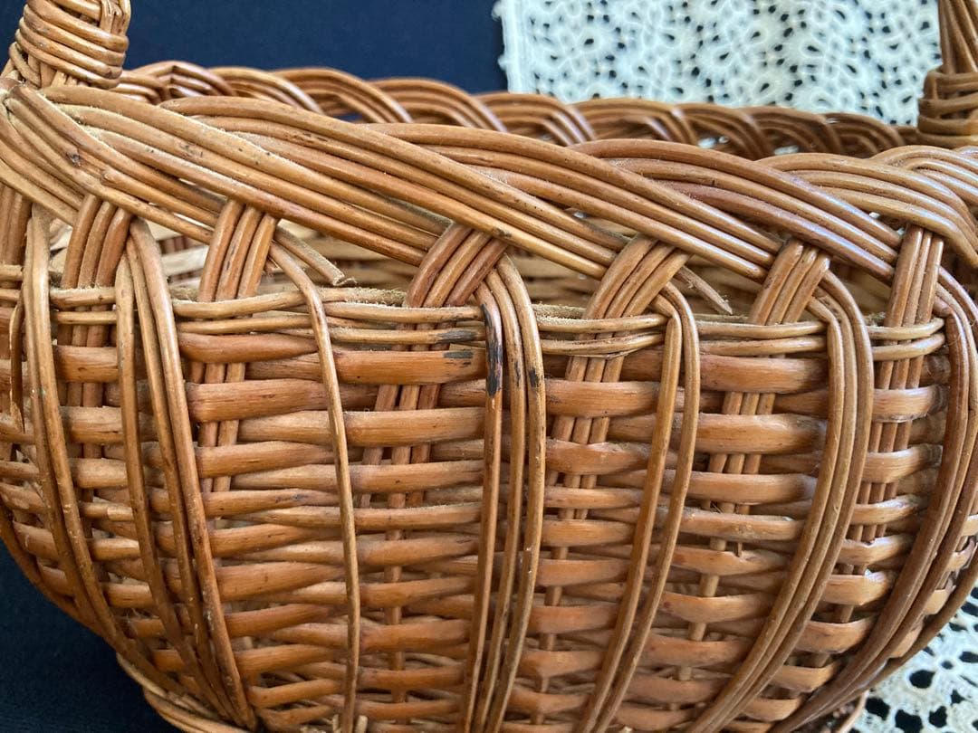 フランスアンティーク ミニチュア ドール用パニエ・かご・バスケット