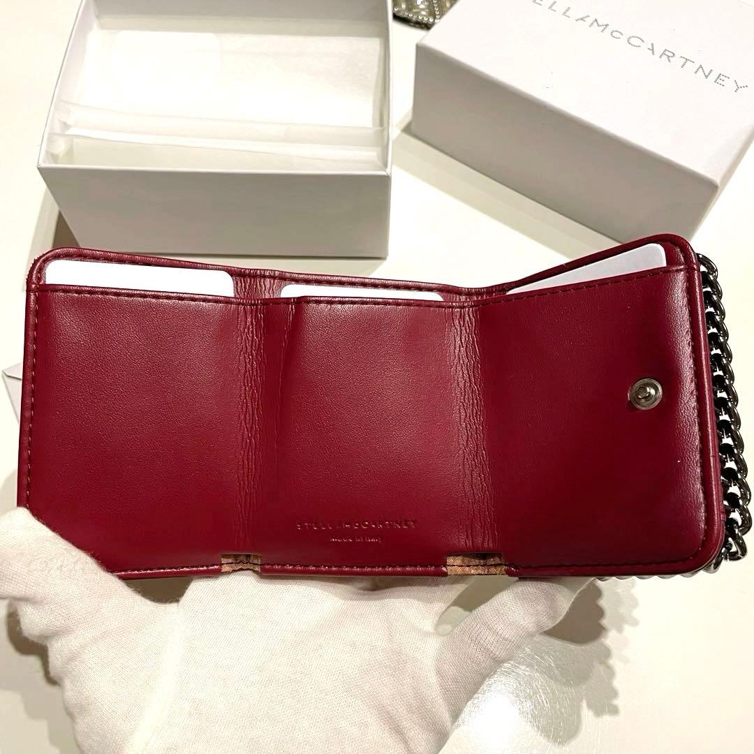 値下げ⭐︎ 美品 Stella McCartney ファラベラ 三つ折り財布 赤