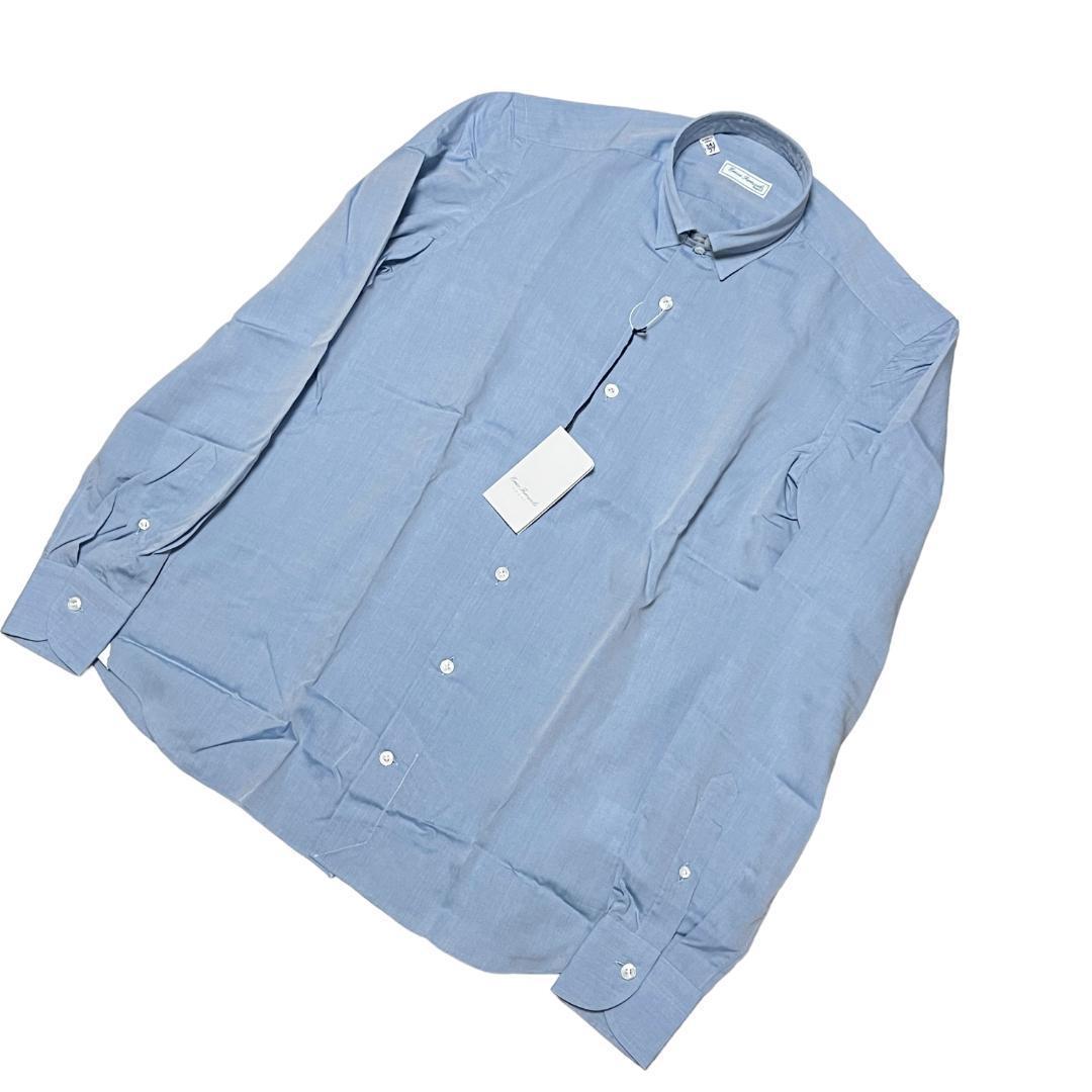 エッリコ フォルミコラ ドレスシャツ 未使用 141/2 37 ブルー