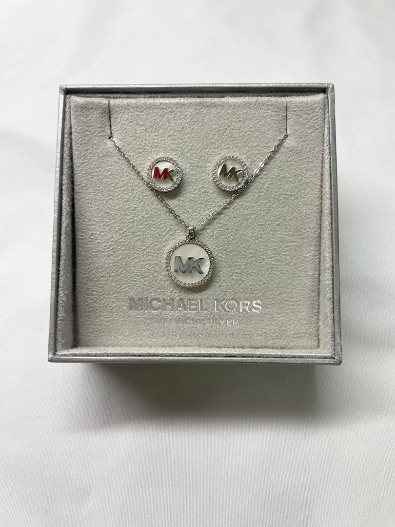 MICHAEL KORS マイケルコース ネックレスピアス シルバー セット