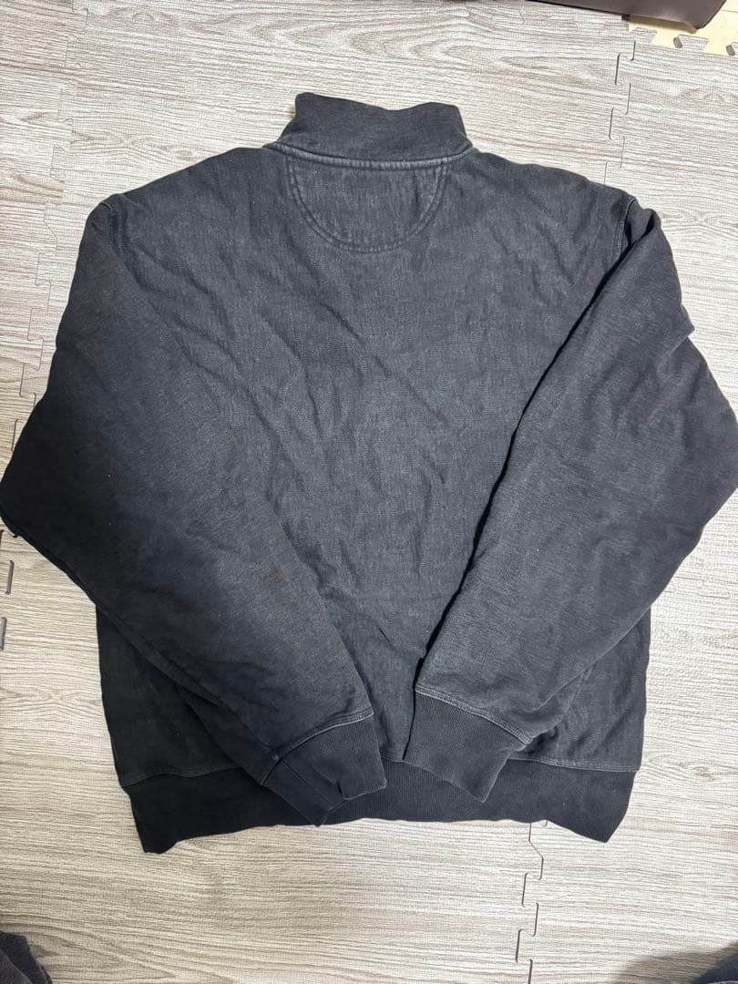 Stussy ブラック ハーフジップ スウェット XL