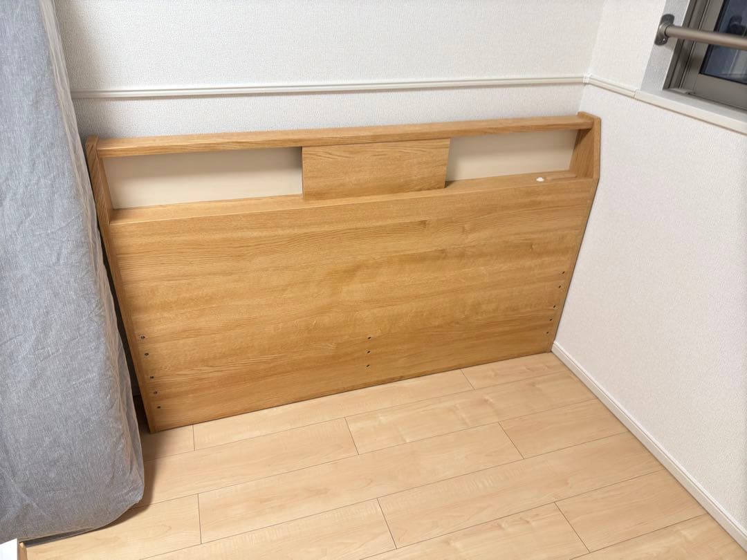 ニトリ　ダブルベッドフレーム(アザン3 浅型/LBR)