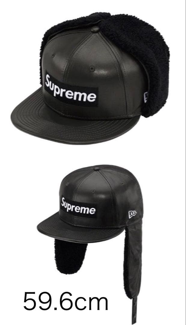 SUPREME 22AW Leather サイズ7 1/2 59.6cm