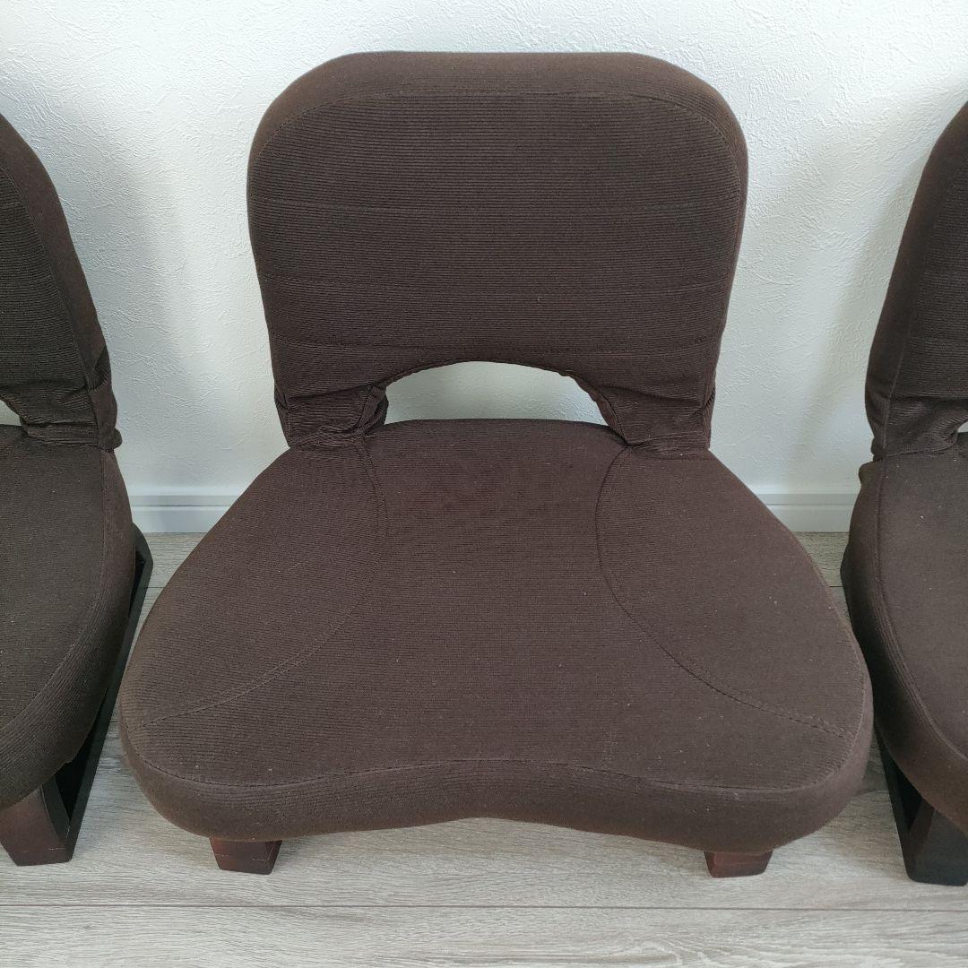 [山善] 座椅子 座敷用椅子 あぐら座椅子 幅46cm折りたたみ 3脚セット