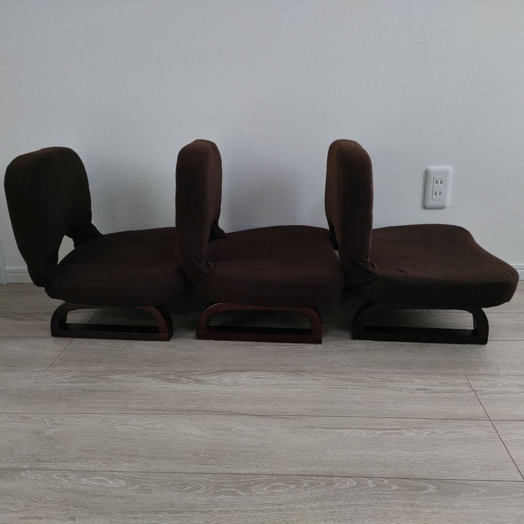 [山善] 座椅子 座敷用椅子 あぐら座椅子 幅46cm折りたたみ 3脚セット