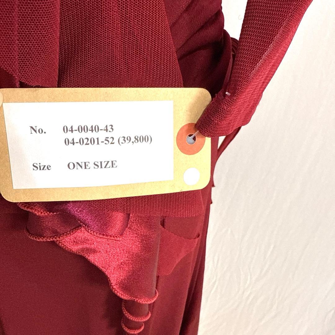 6204★新品タグ付★ML 定3.9万 ワインレッド セットアップ 社交ダンス