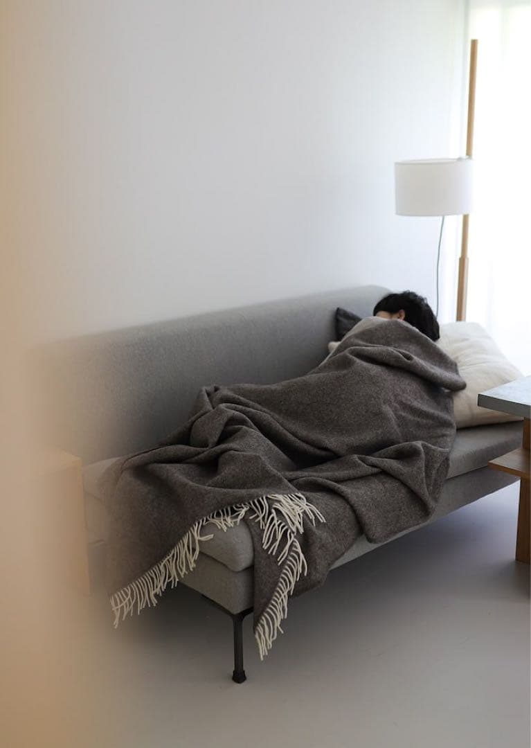 ARVO ウールブランケット 130x180cm+fringes