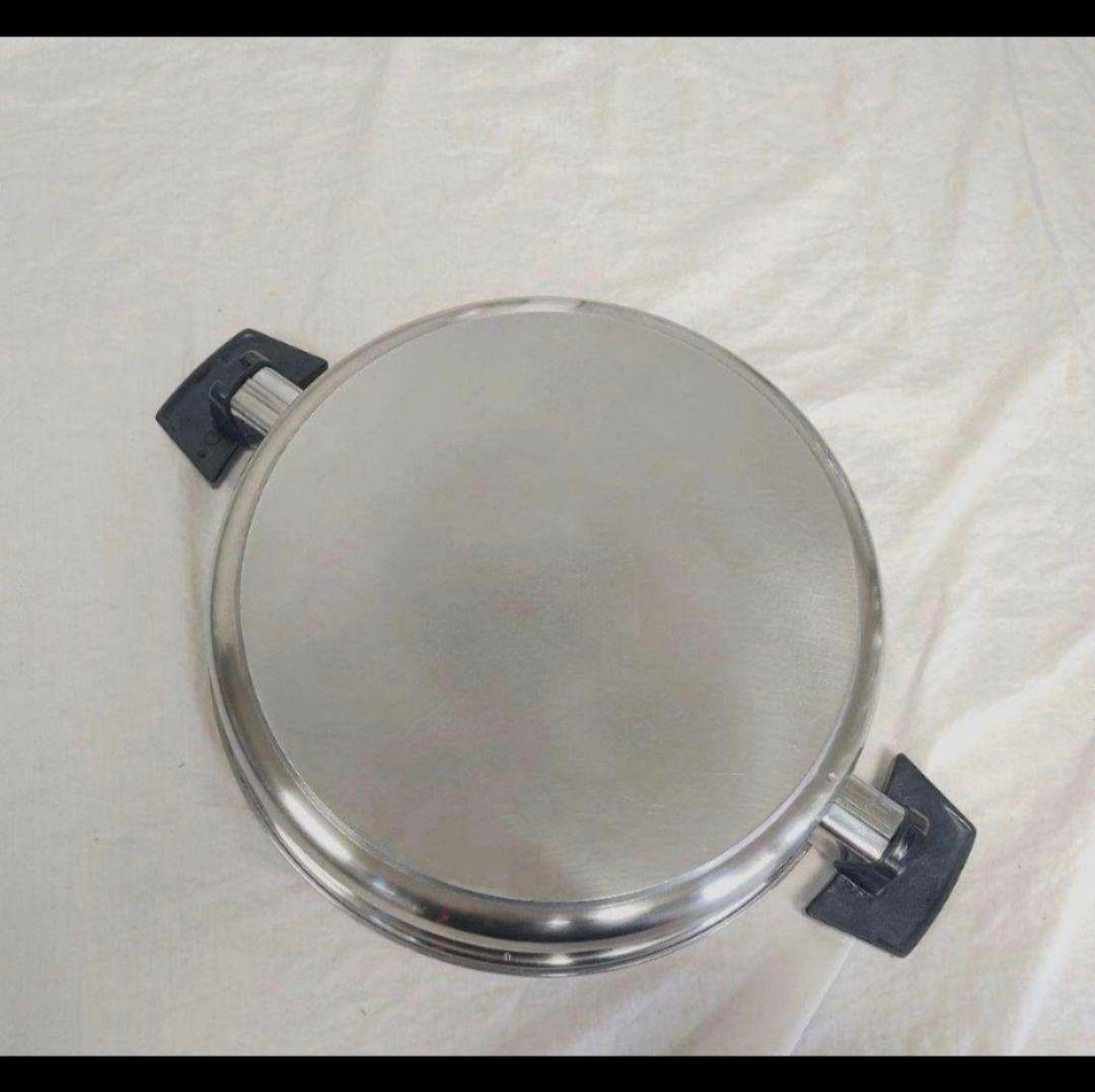  Quuen IH対応ロイヤルクイーン大フライパン　蓋付き　中古品@