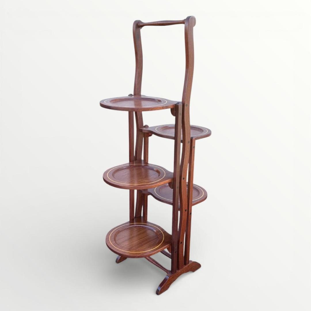 希少 英国アンティーク ケーキスタンド イギリス 折りたたみ