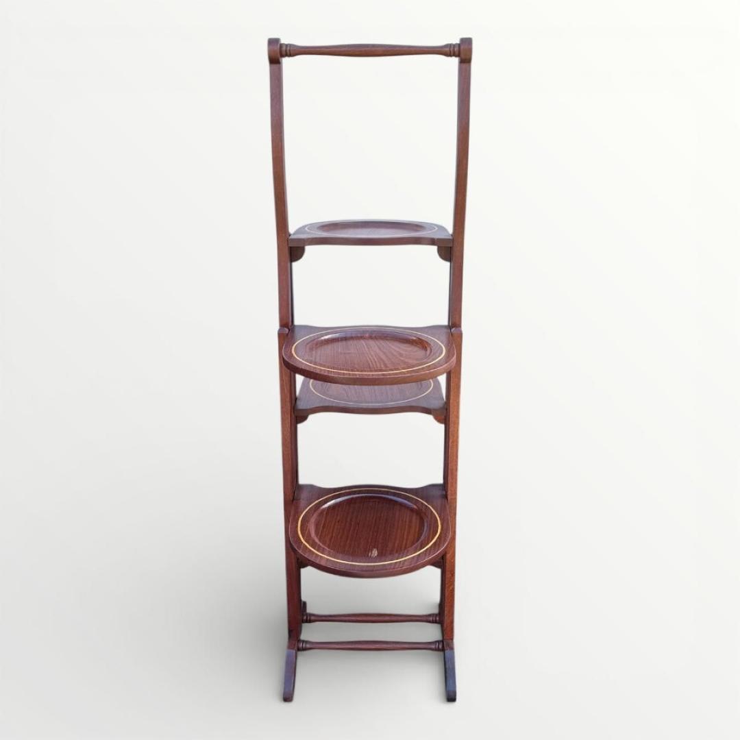 希少 英国アンティーク ケーキスタンド イギリス 折りたたみ