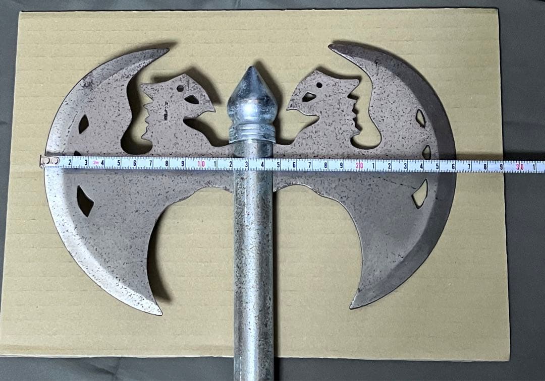 アンティーク品 両手斧 両刃バトルアックス 観賞用美術品 模造刀剣類