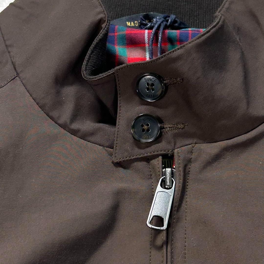 【BARACUTA】ハリントンジャケット　G9 首元ボタン付き　ブラウン　44