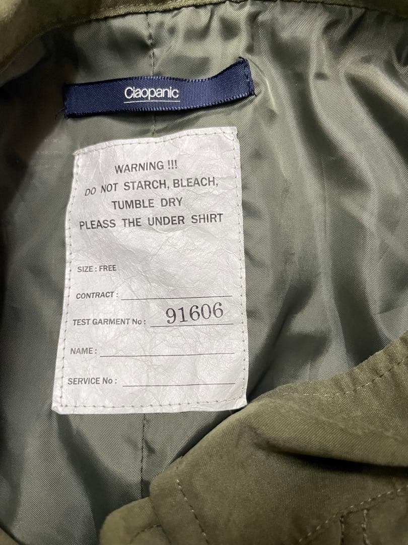 モッズコート　ミリタリー　カーキ　CIAOPANIC チャオパニック　ワッペン