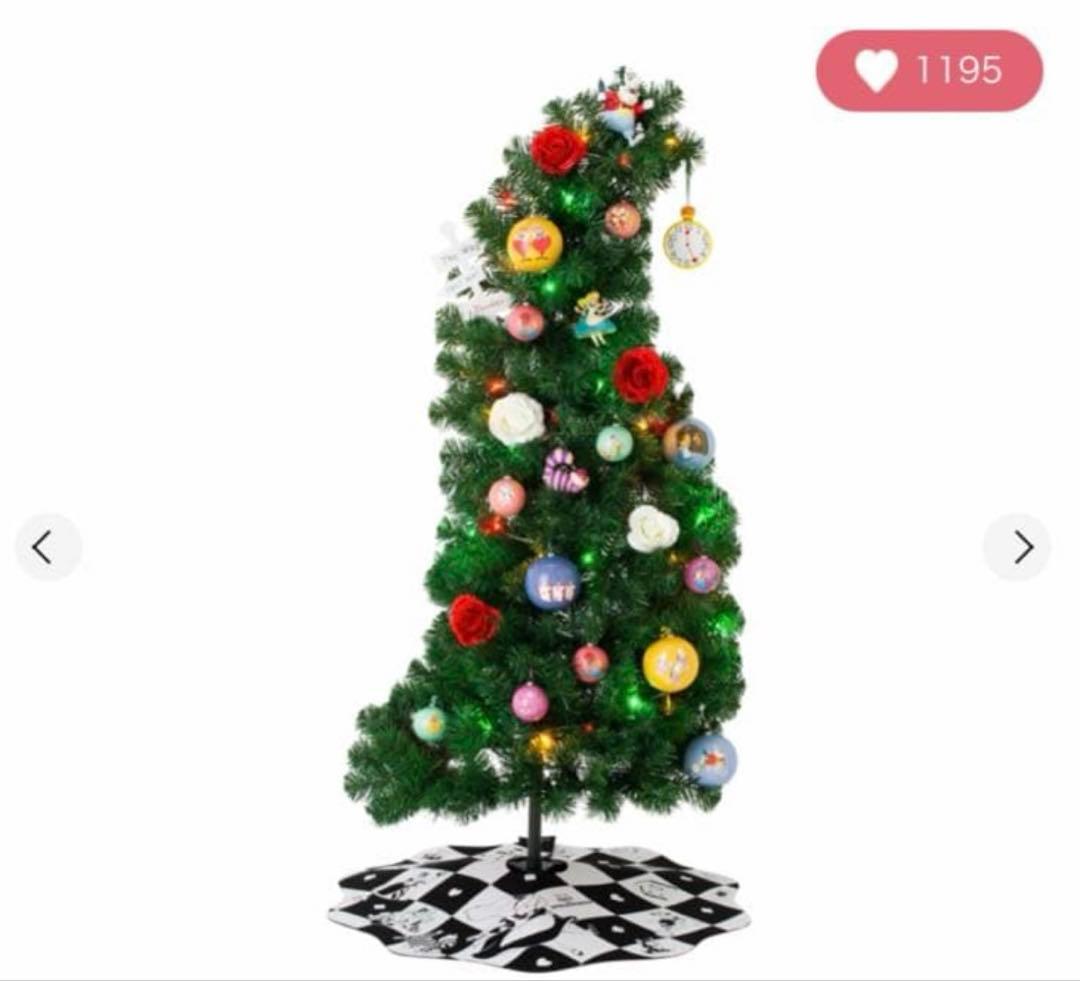 Francfranc 不思議の国のアリス限定オーナメント付きクリスマスツリー