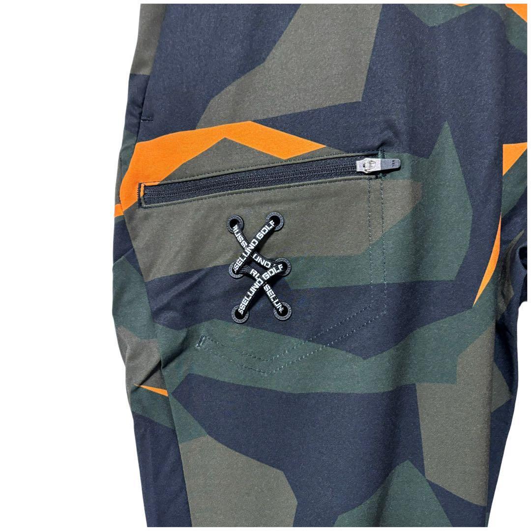 ラッセルノ ゴルフ ブランド ロゴ ストレッチ ロングパンツ カーキ L 5